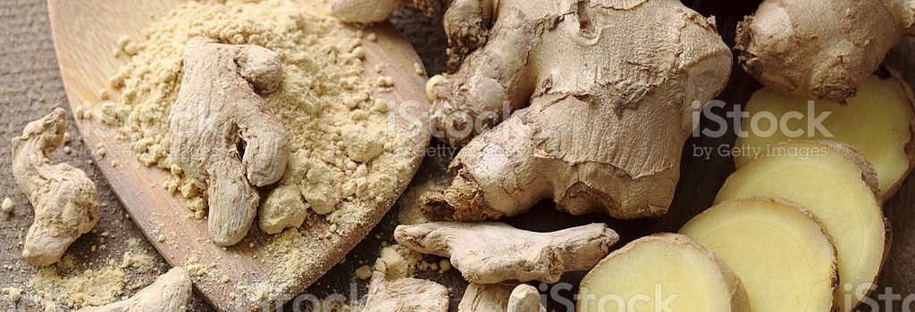 Fresh, dried and powdered ginger